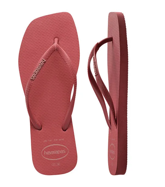 Slim Square Logo Pop Up Flip Flops Pau Brasil